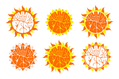 Summer festival logo set.