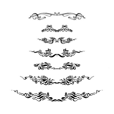 set of decorative text dividers.