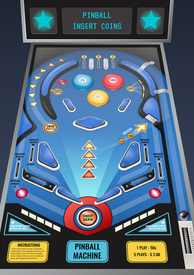 Pinball Machine Realistic Image