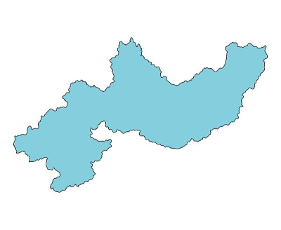 日本滋贺县古冈市地图。