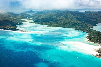 Whitehaven海滩和Whitsundays，昆士兰，澳大利亚