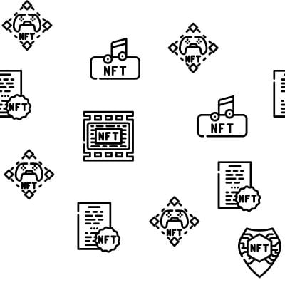 Nft数字技术矢量无缝模式