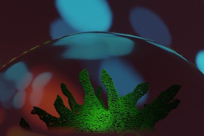 Covid - 19冠状病毒传播3d渲染