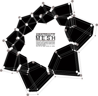 抽象网格矢量图，技术主题模板