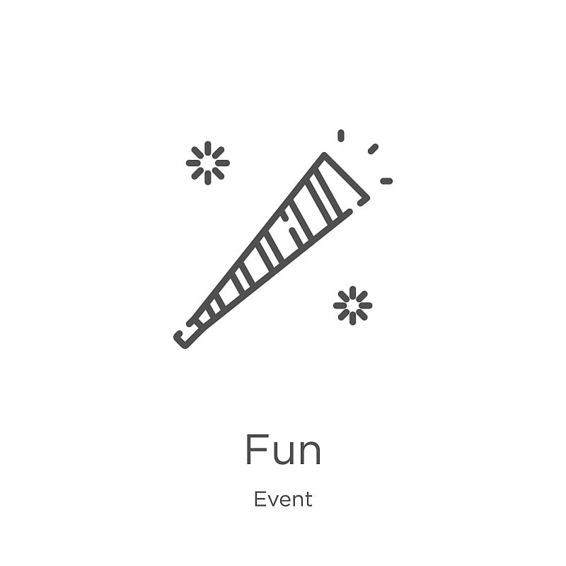 fun icon vector from event collection. Thin line f