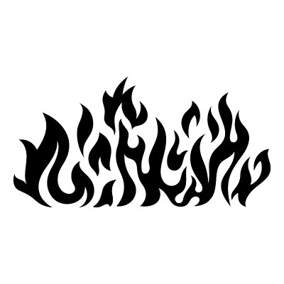 Fire flame silhouette.