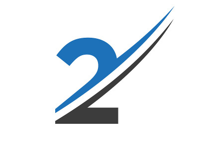 字母2标志矢量模板现代和简单的设计