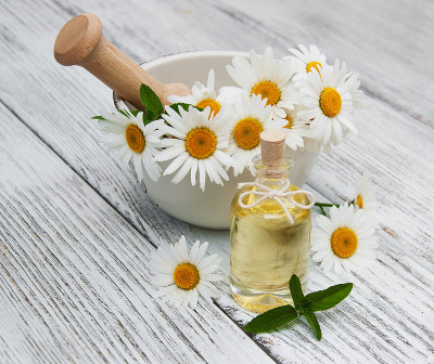 按摩油和洋甘菊