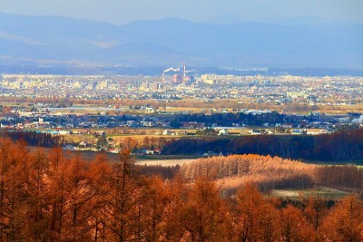 从水兹图的山上俯瞰朝川