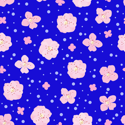 粉红色的樱花或樱花图案。