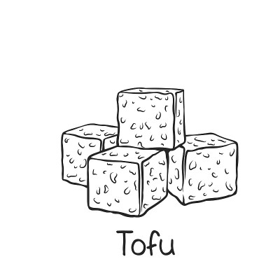 豆腐方片轮廓图标