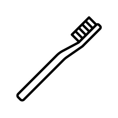 牙刷图标矢量插图设计