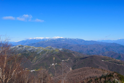 从日本的ena山看日本的阿尔卑斯山