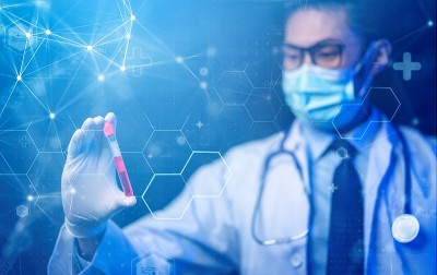 病毒疫苗，医生和病毒血液检测免疫系统。医院体检健康体检，DNA检测健康生活。