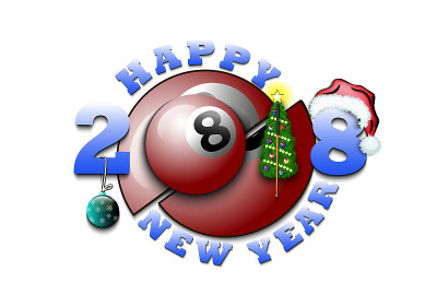 新年快乐，撞台球
