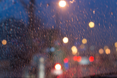 雨的运动和夜景