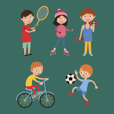年幼的运动员孤立在白色矢量插图