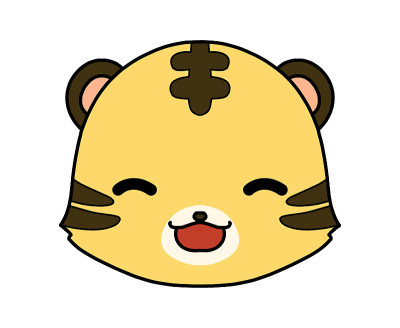 卡通风格的老虎人物图标插图