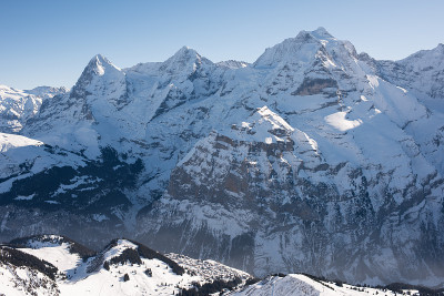瑞士阿尔卑斯山的风景