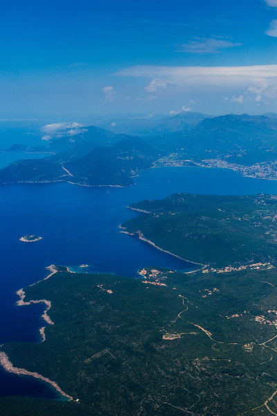 黑山海岸，从飞机上看