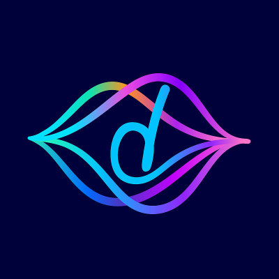 D字标志带有声波流。