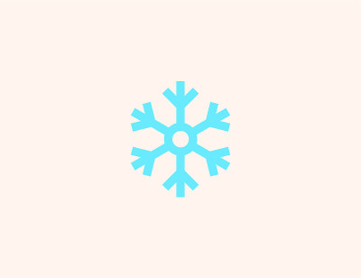 雪花矢量图标。孤立的雪花，圣诞装饰平彩色符号-向量