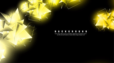 abstract background with glowing gold triangles th