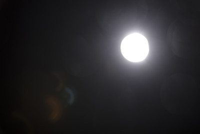镜头在黑色背景上的光晕。