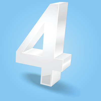 3d光滑4 4数字矢量