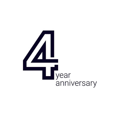 4周年庆典矢量模板设计插图