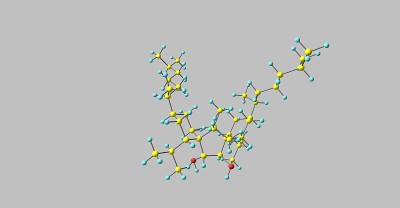 灰色上分离的双酚类分子结构