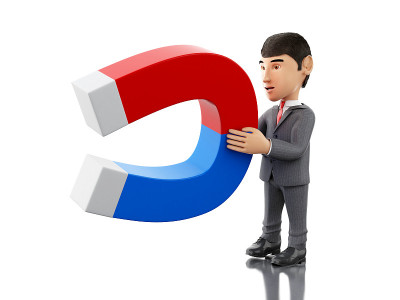 3d商人与磁铁。经营理念。