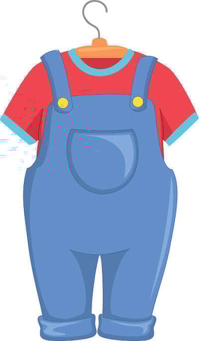 矢量插图的孩子的衣服