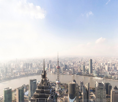 上海城市景观鸟瞰图