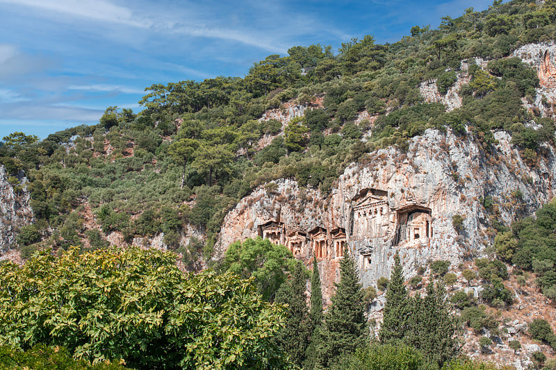 大理古利西亚石墓，考诺斯王墓。Mugla、土耳其