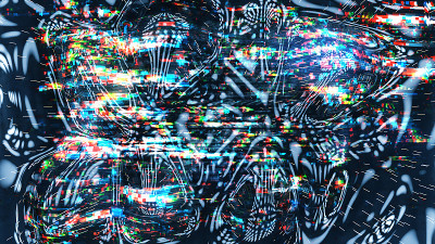 闪烁的波浪与glitch效果