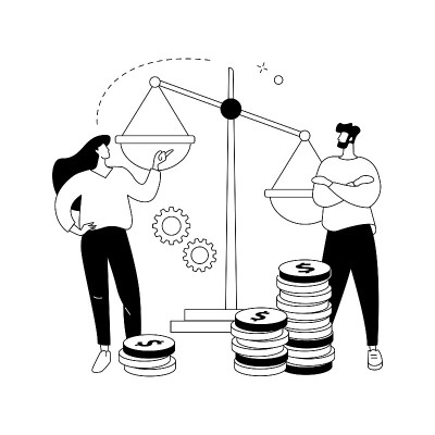 性别歧视抽象概念矢量插图。