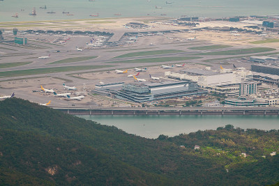 香港的公共机场区域及飞机