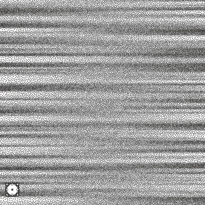 波浪的背景。颗粒状dotwork设计。点彩派的模式。点画矢量插图。