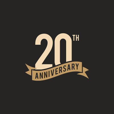20周年庆祝图标矢量股票插图设计模板