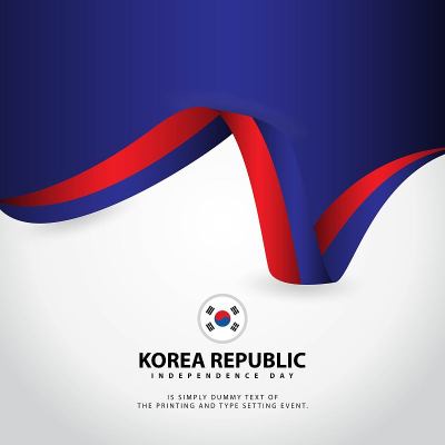 韩国独立日矢量模板设计插图