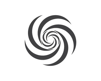 漩涡标志图标波和螺旋矢量