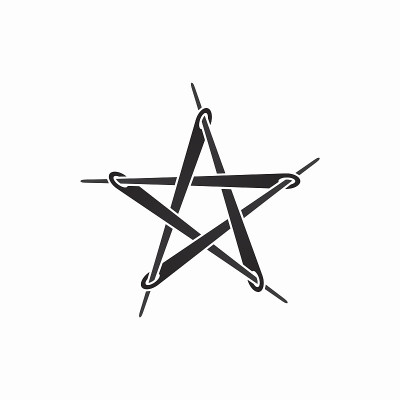 星型缝纫针标志模板设计