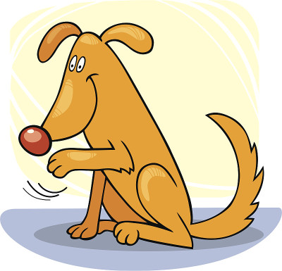 狗狗的把戏:挥手打招呼