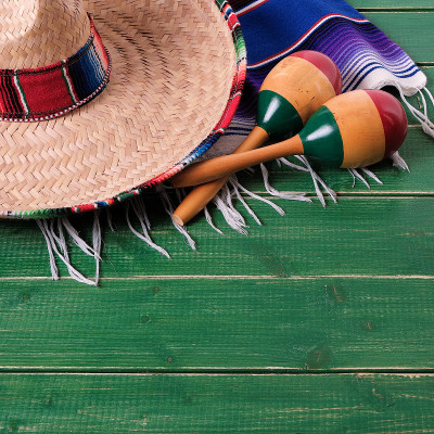 墨西哥cinco de mayo背景墨西哥帽