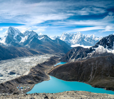 美丽的雪山和湖泊