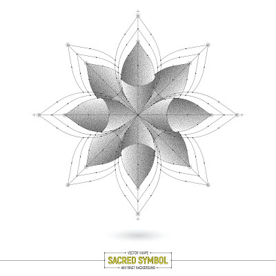 矢量深奥曼荼罗艺术插图