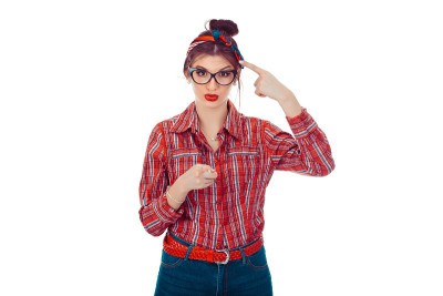疯女人指手画脚的手势你疯了