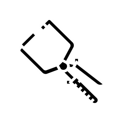 直角钳木工工具字形图标矢量插图