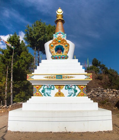 尼泊尔喀里喀拉的佛塔、寺院或贡巴